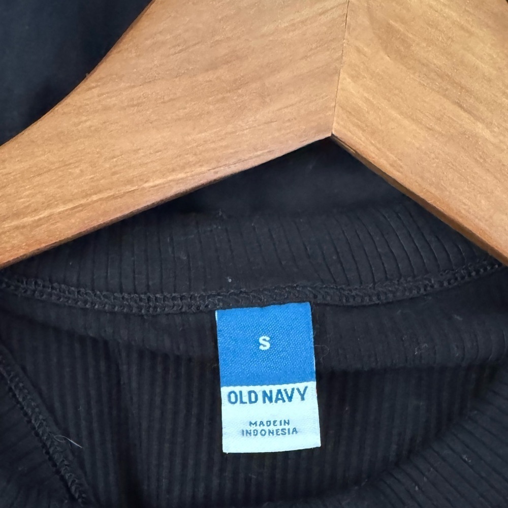 Old Navy black fit & flare combination midi dress sleeveless small - Picture 4 of 5